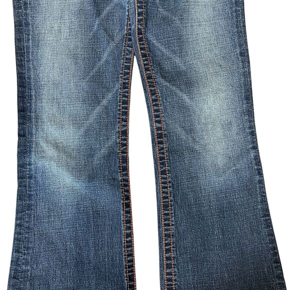 Y2k Von Dutch Levi Low Rider Low Rise Flare Jeans Womens 27 Blue Rocker Vintage - Picture 5 of 15